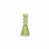 Bougeoir Noah verre vert olive