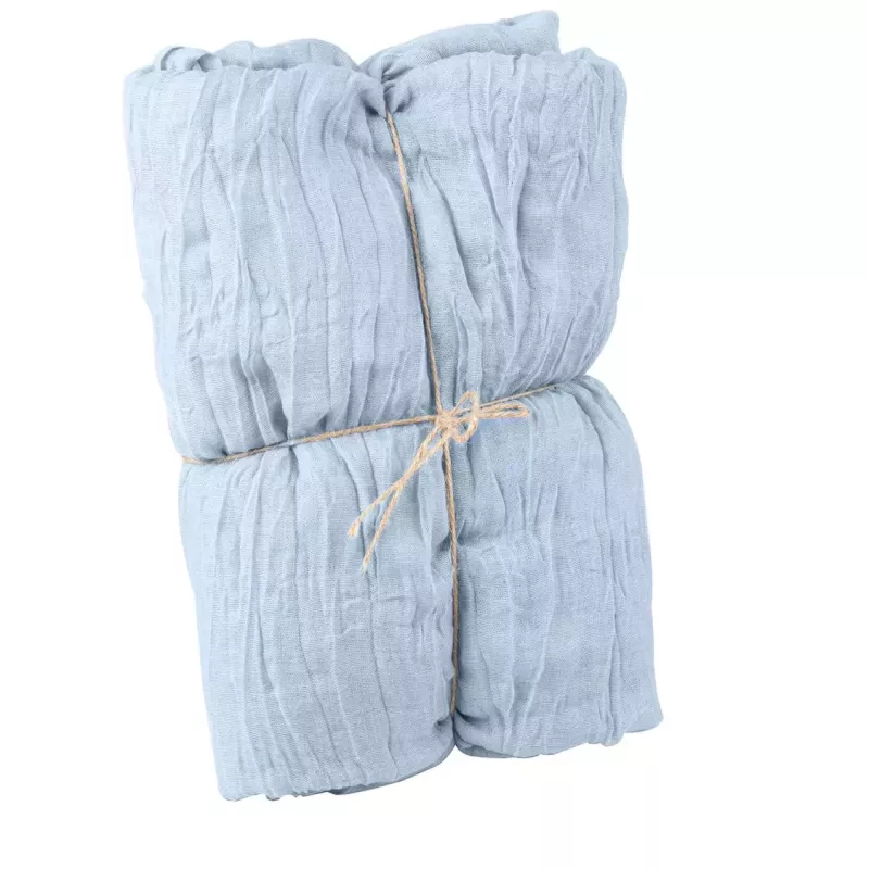 Chemin de table cheesecloth dusty blue