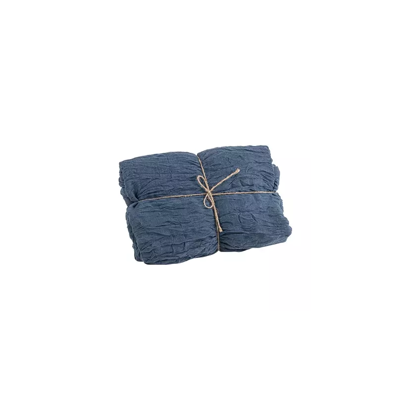 Chemin de table cheesecloth bleu orage