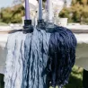 Chemin de table cheesecloth bleu orage