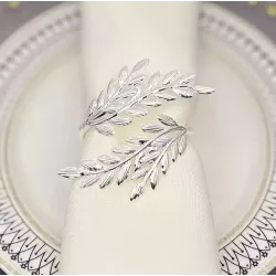 Rond de serviette mariage rose gold par 4