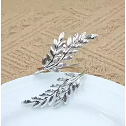 Rond de serviette mariage rose gold par 4