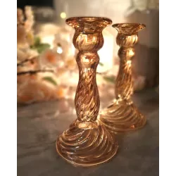 location bougeoir ambre torsadé