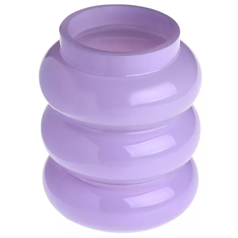 Vase ondulé parme