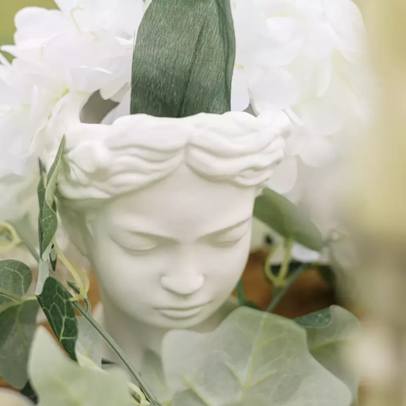 Vase en céramique tête de femme