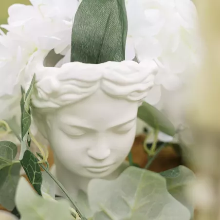 Vase en céramique tête de femme