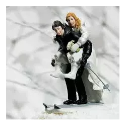 Figurine de mariage sport d'hiver