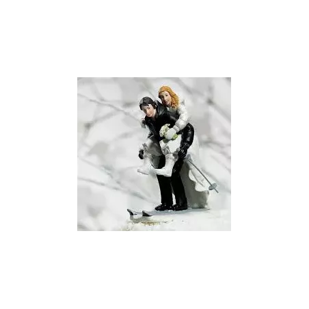 Figurine de mariage sport d'hiver