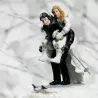 Figurine de mariage sport d'hiver