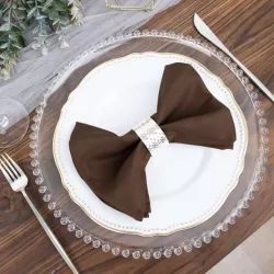Serviette de table chocolat par 5