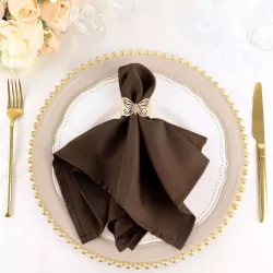 Serviette de table chocolat par 5
