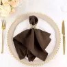 Serviette de table chocolat par 5