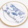serviette de table florale bleu