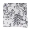 Serviette de table florale noire