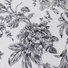Serviette de table florale noire