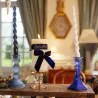 Bougeoir bleu givré