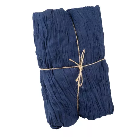 Chemin de table cheesecloth bleu marine