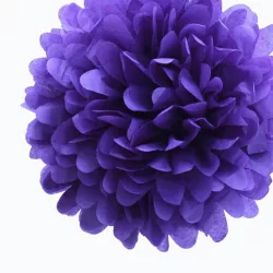 Pompon en papier violet