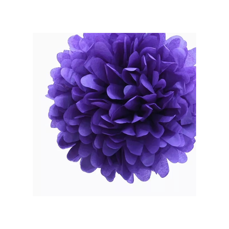 Pompon en papier violet
