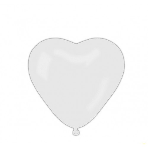 10x Ballon en aluminium Coeur noir et blanc (45 cm) - Mariage Mariage  Mariée Coeurs