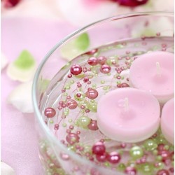 Guirlande de perles rose bonbon (par 5)