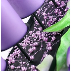 Guirlande de perles lilas (par 5)