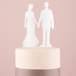 Figurine silhouette mariés main dans la main