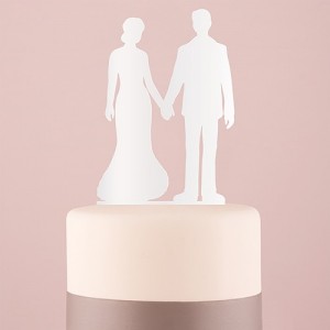 Figurine silhouette mariés main dans la main