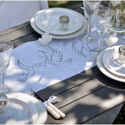 Chemin de table mariage colombes
