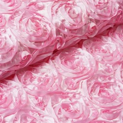 Chemin de table rosette rose pale