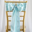 Noeud de chaise mariage satin bleu